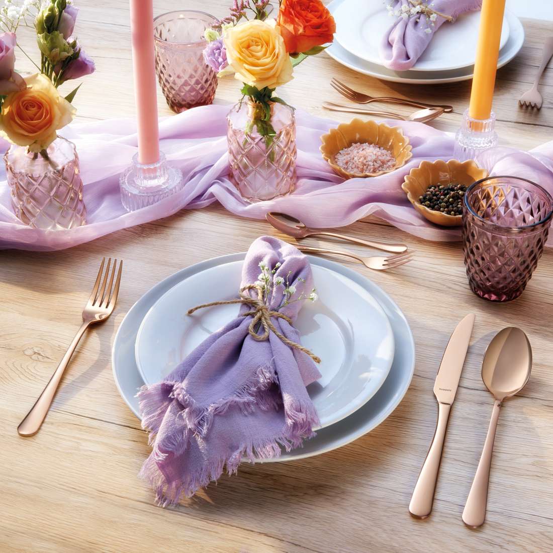 DELIA Besteckset 30-teilig PVD rosé