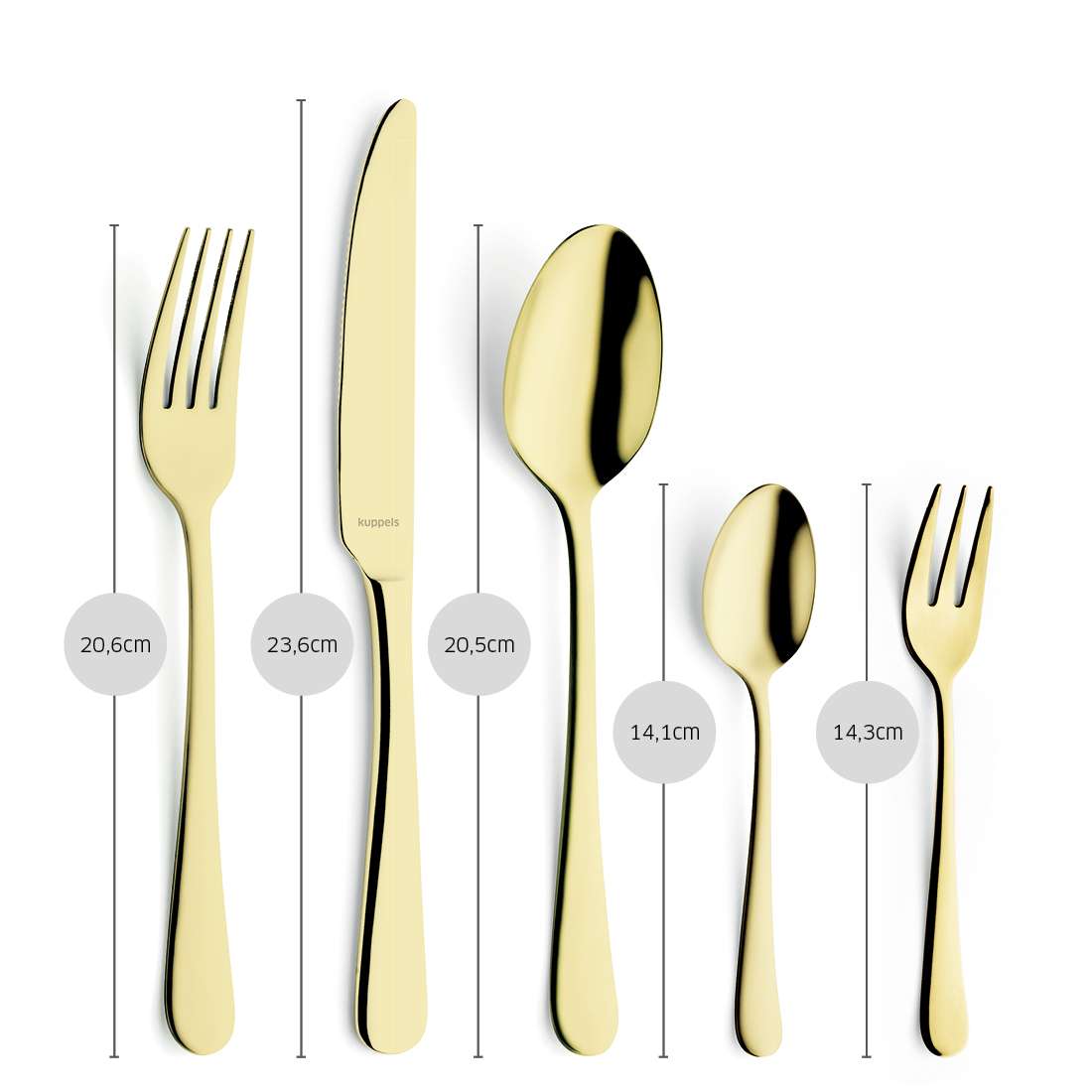 DELIA cutlery set 30-piece PVD champagne