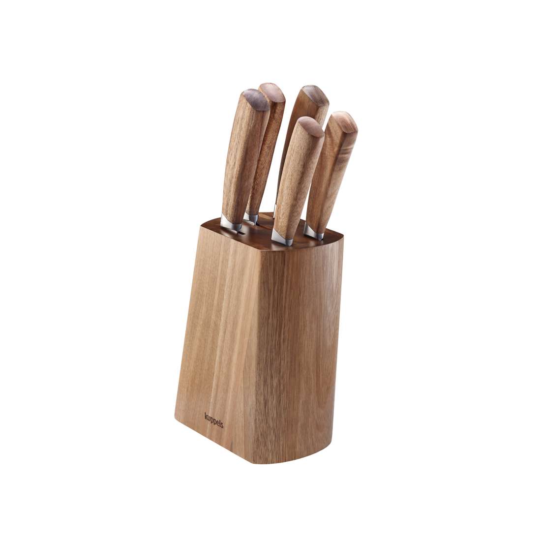 WOOD knife block 5-piece