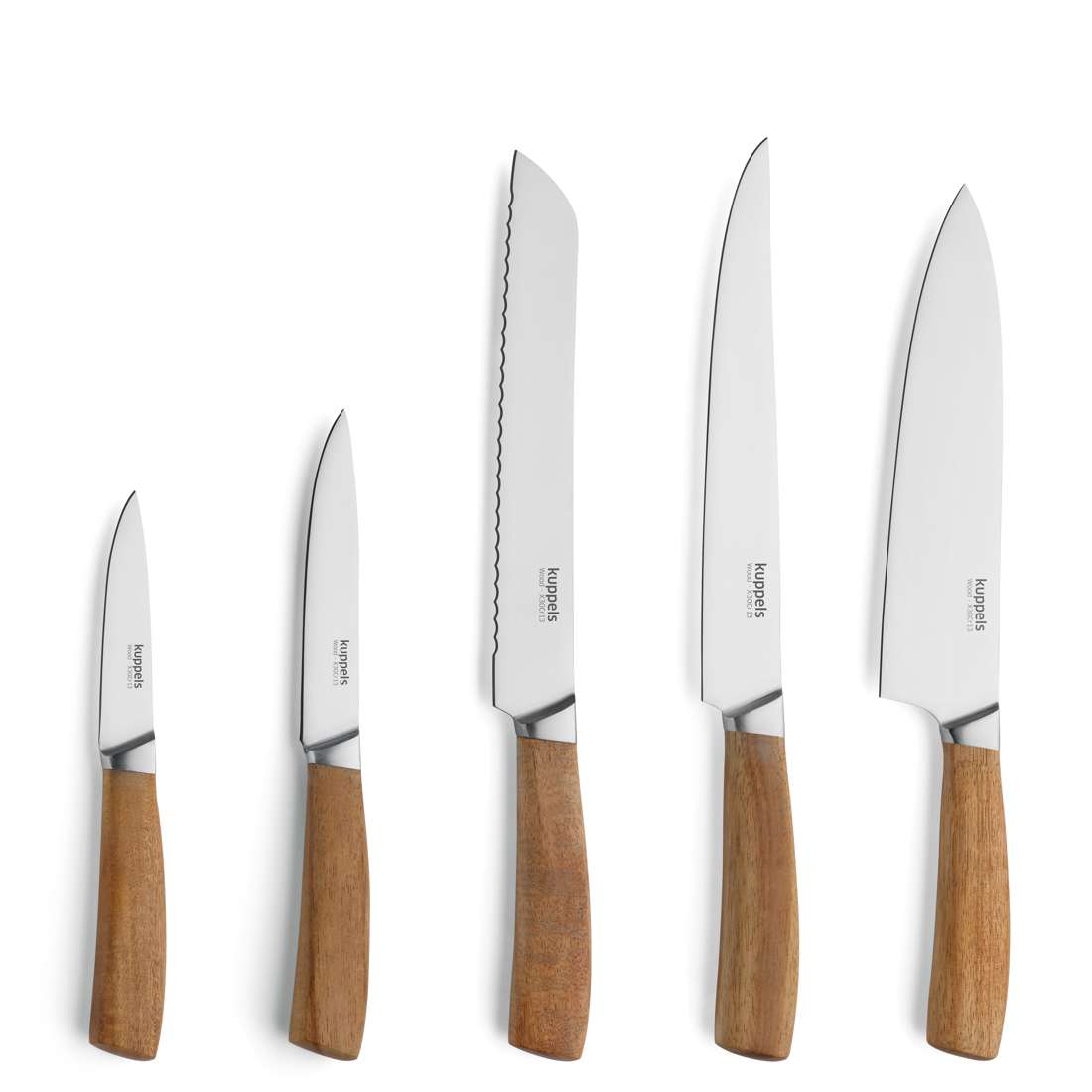 WOOD knife block 5-piece