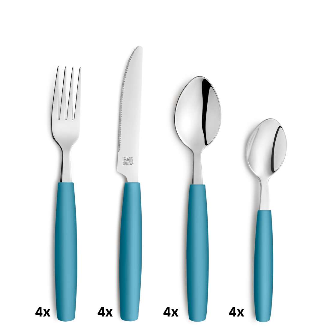 VALOA cutlery set 16 pieces petrol