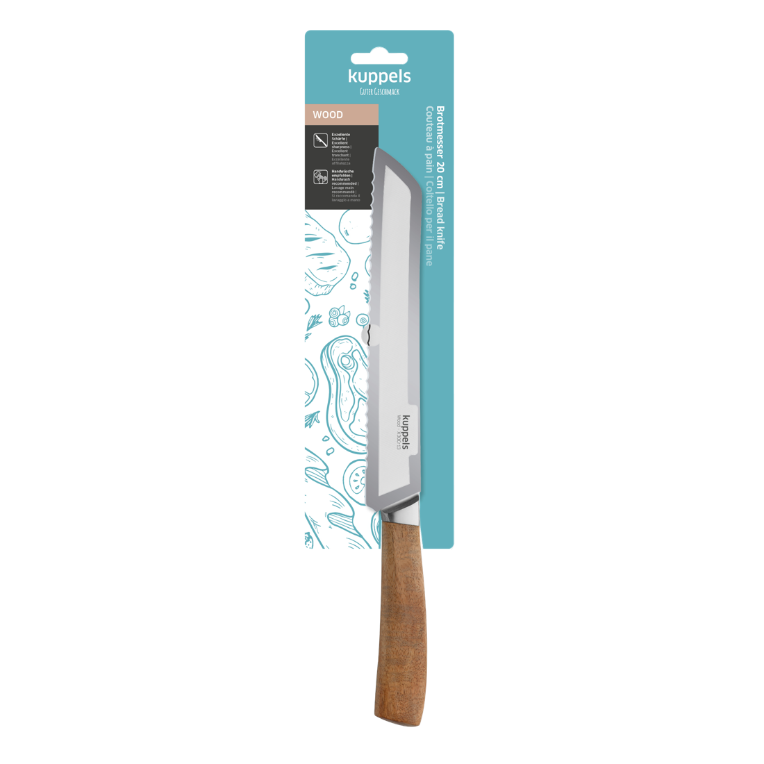 WOOD bread knife