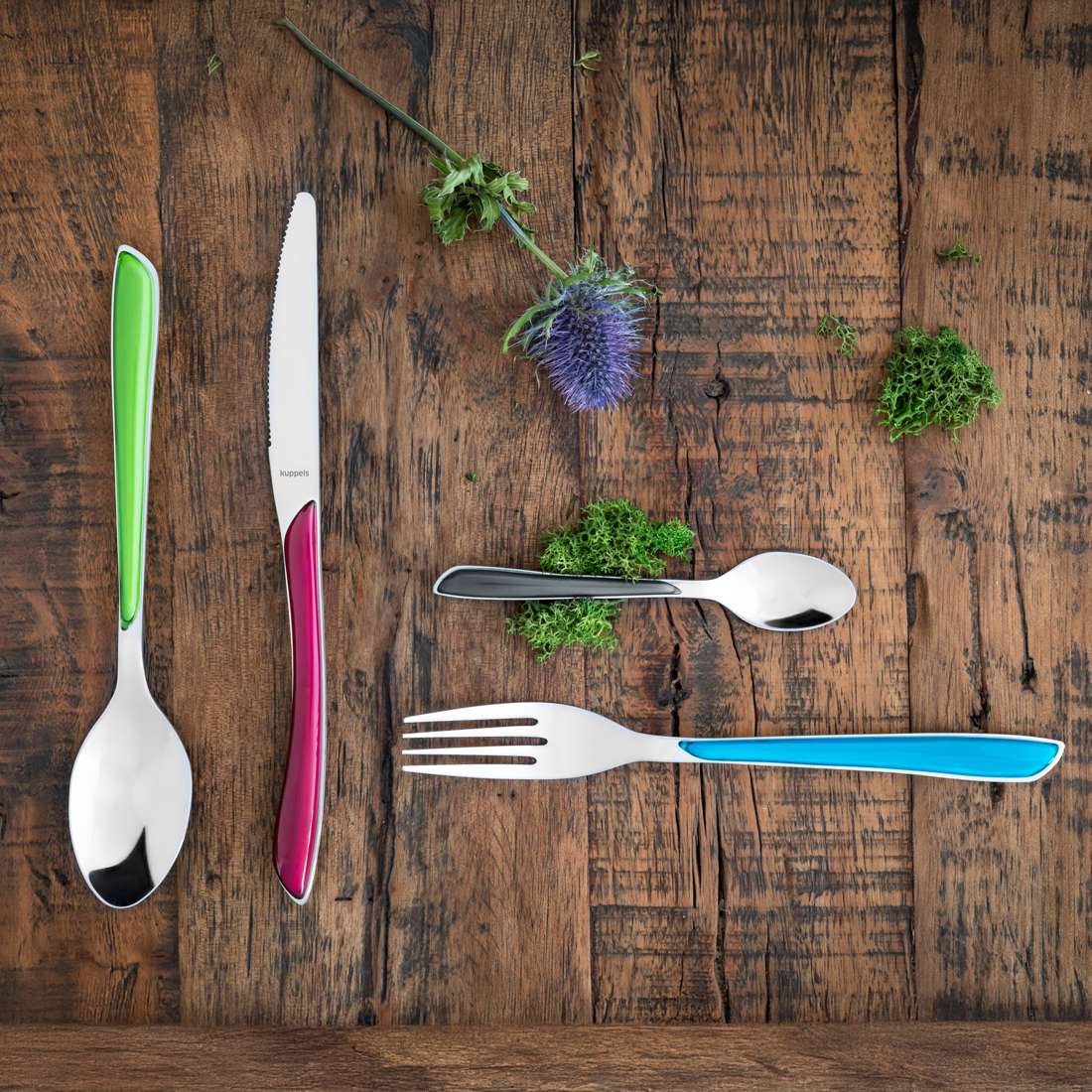 PRISMA cake fork set 6-piece dark grey