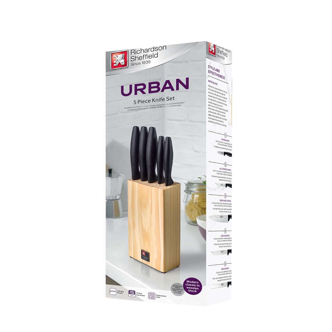 URBAN knife block 5-piece