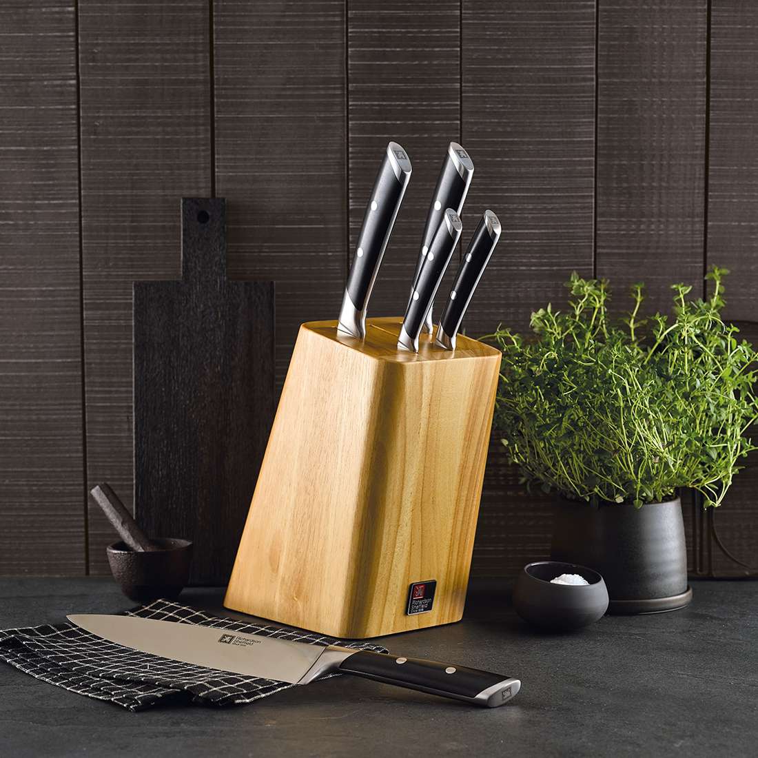 R:VISION knife block 5-piece