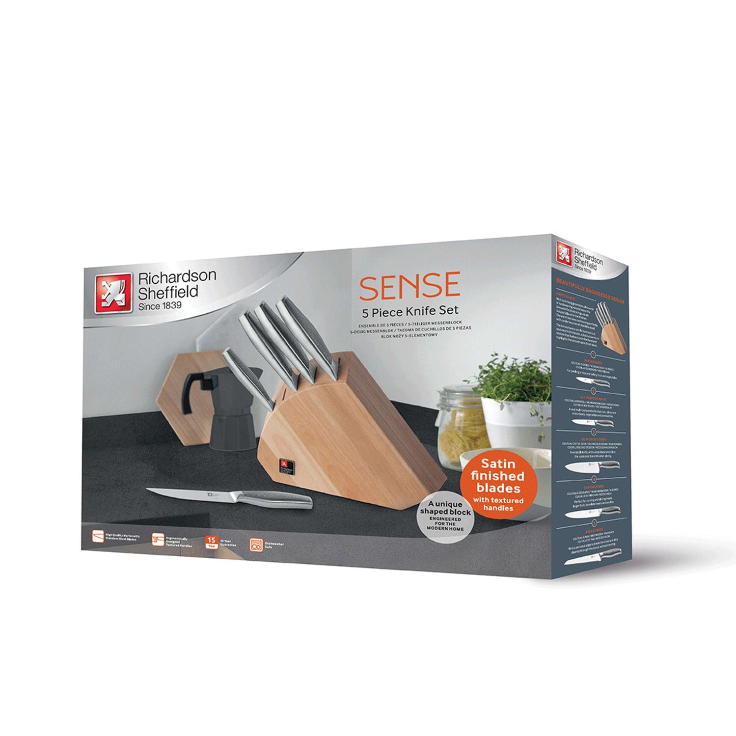 SENSE knife block 5-piece