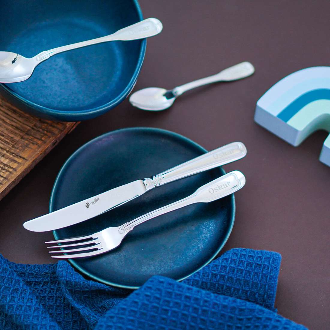 AUGSBURGER FADEN children's cutlery set, 4 pieces