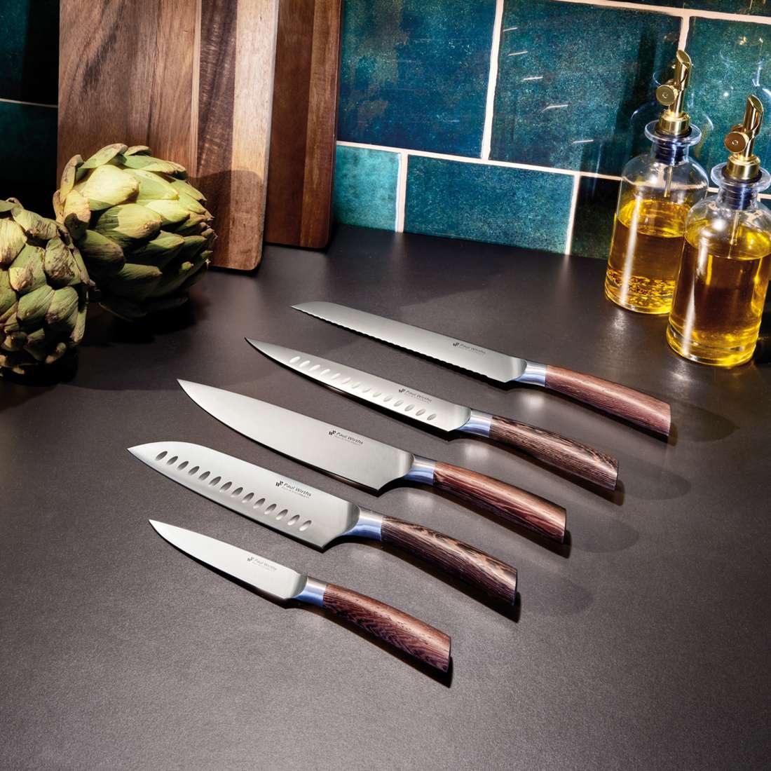 BLAZE knife block 5-piece