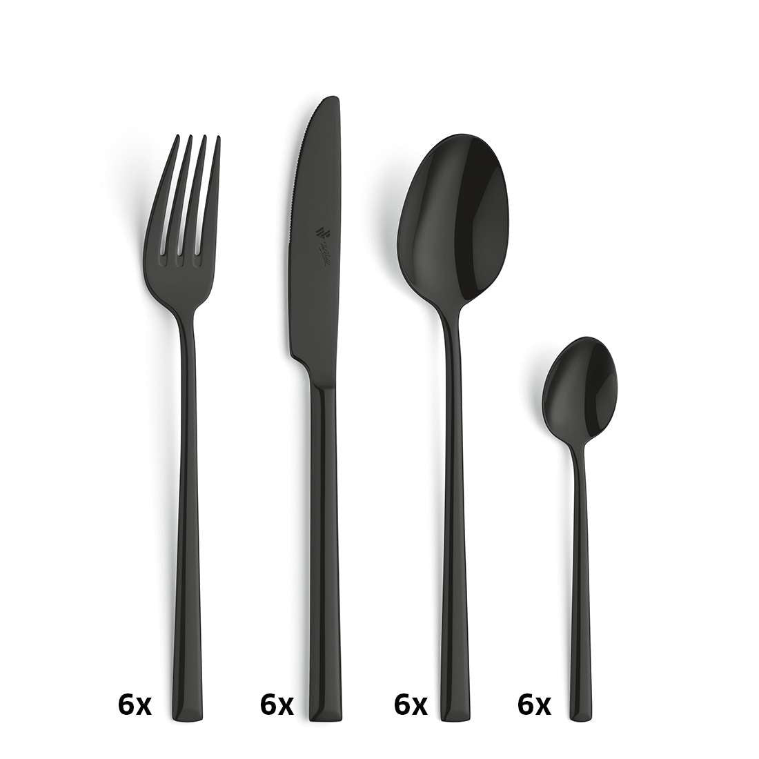 VIVENDI cutlery set 24-piece PVD black