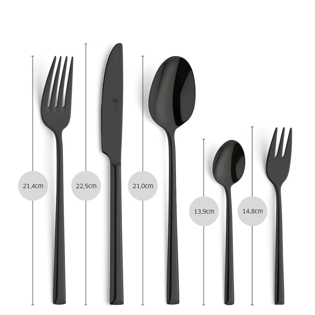 VIVENDI cutlery set 30-piece PVD black