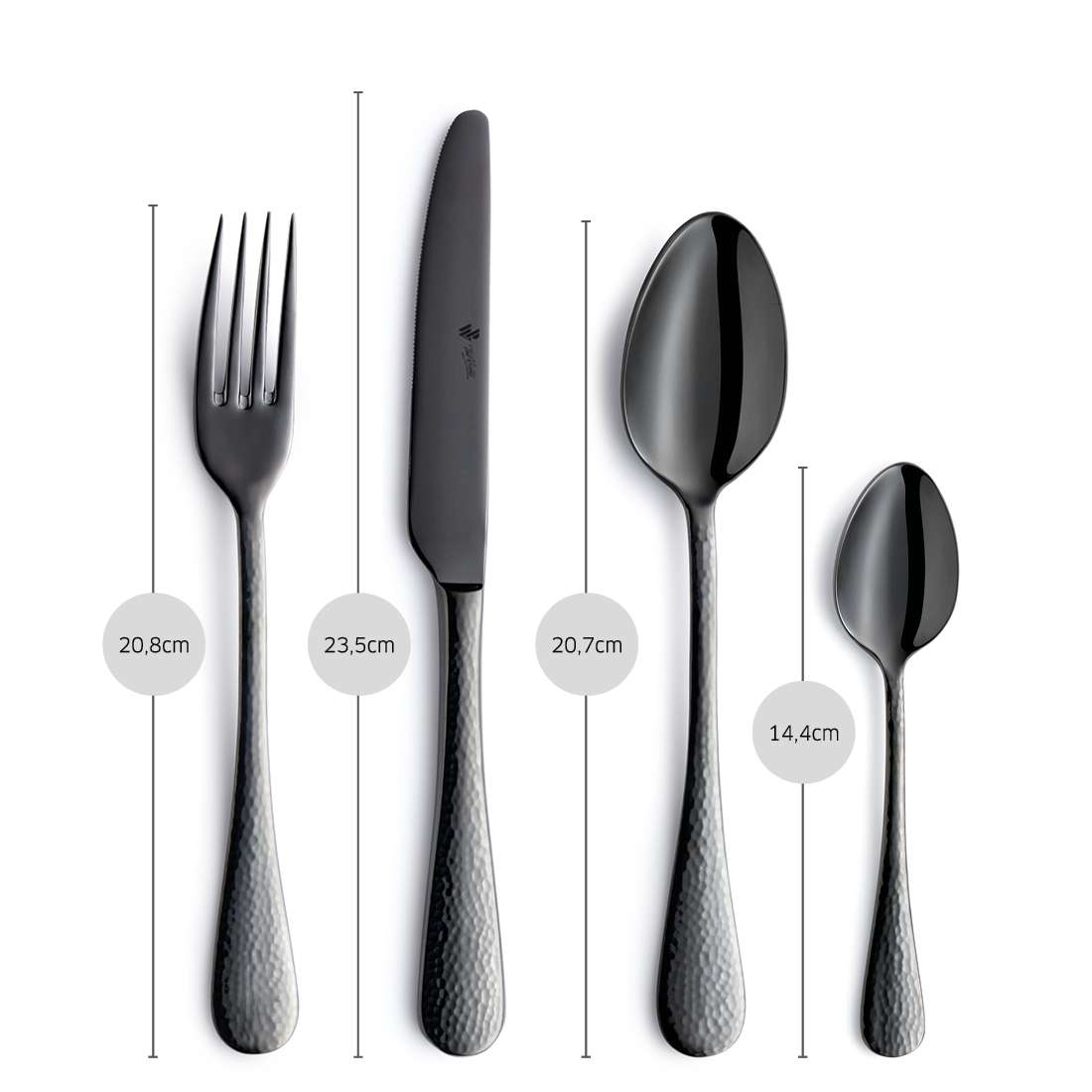 MONDO cutlery set 24-piece PVD black