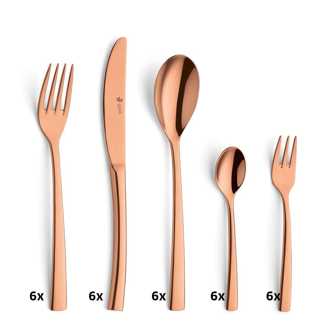 SWING cutlery set 30-piece PVD copper