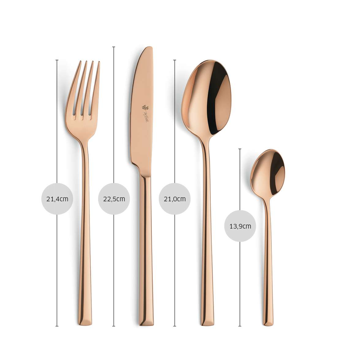 VIVENDI cutlery set 24-piece PVD copper