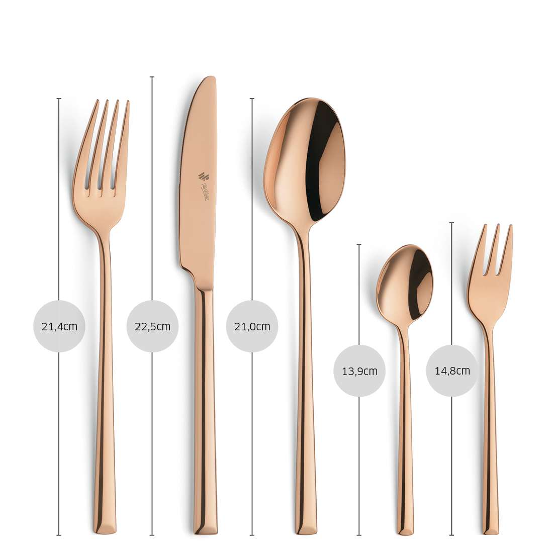 VIVENDI cutlery set 30-piece PVD copper