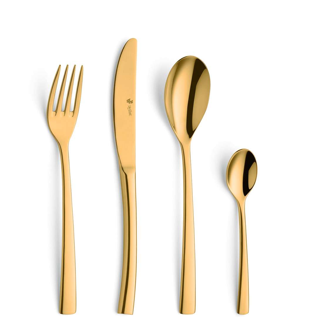 SWING cutlery set 4-piece PVD gold