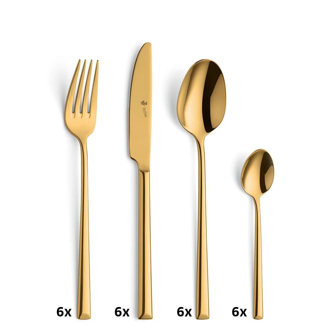 VIVENDI cutlery set 24-piece PVD gold