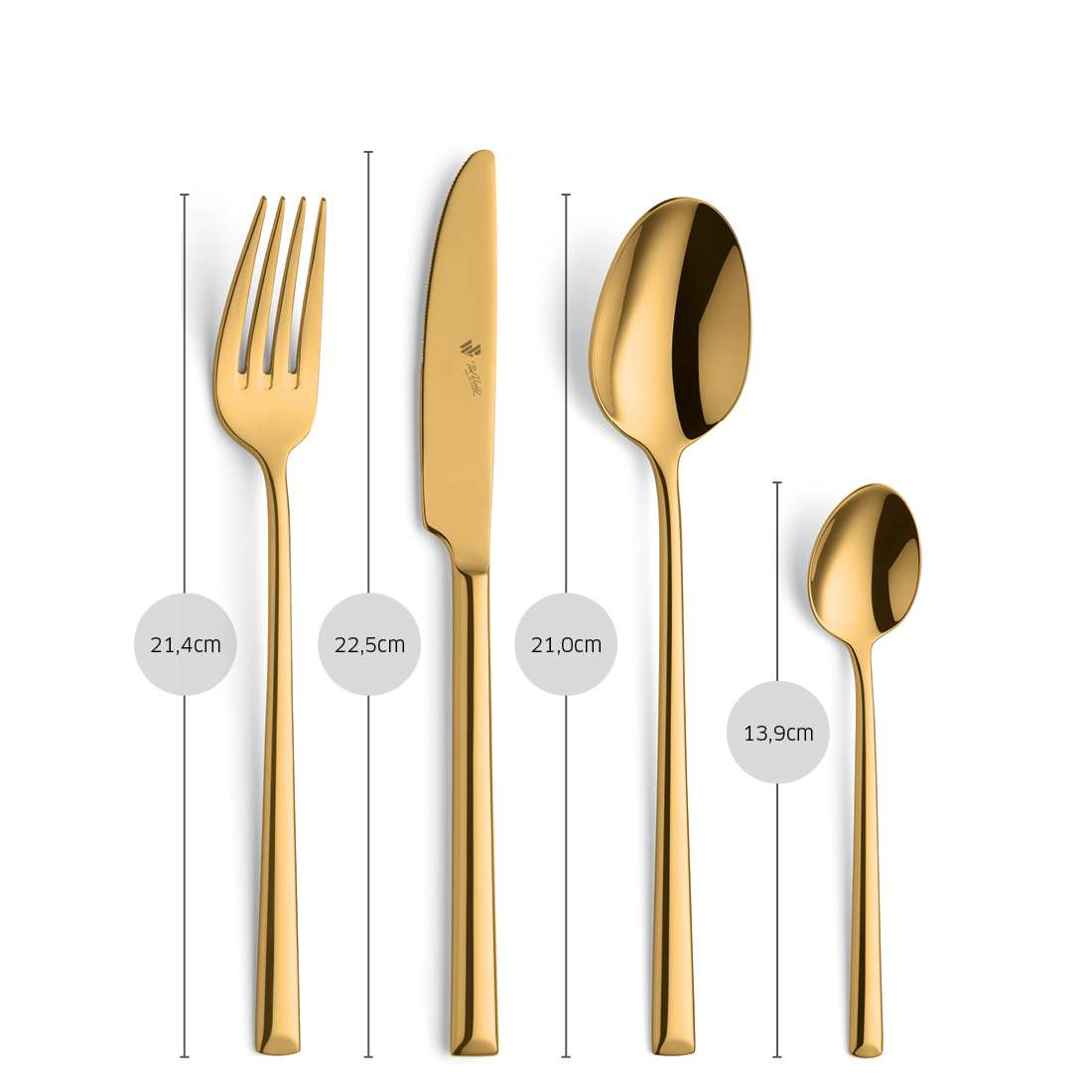 VIVENDI 4-piece cutlery set PVD gold
