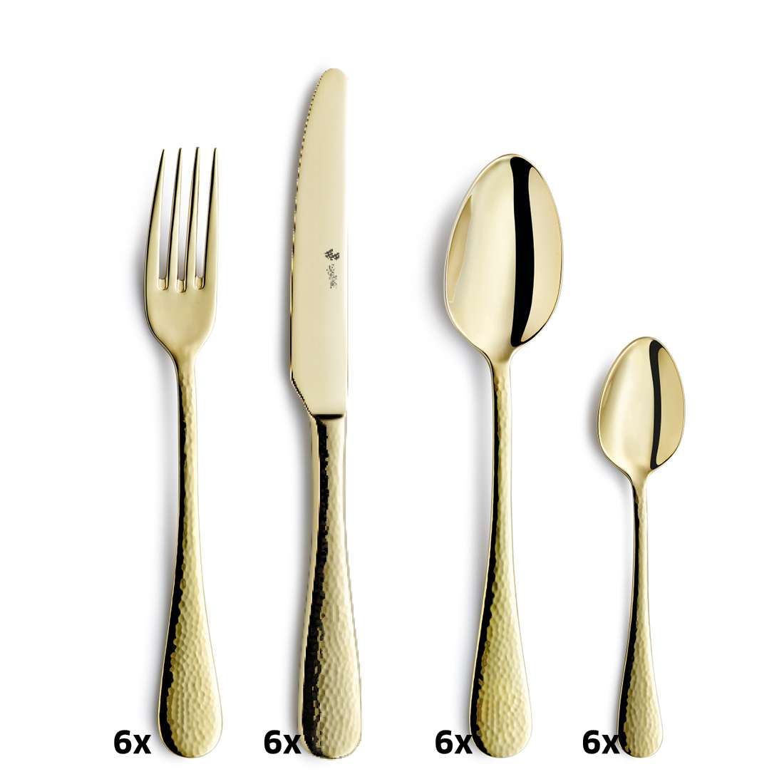 MONDO cutlery set 24-piece PVD champagne