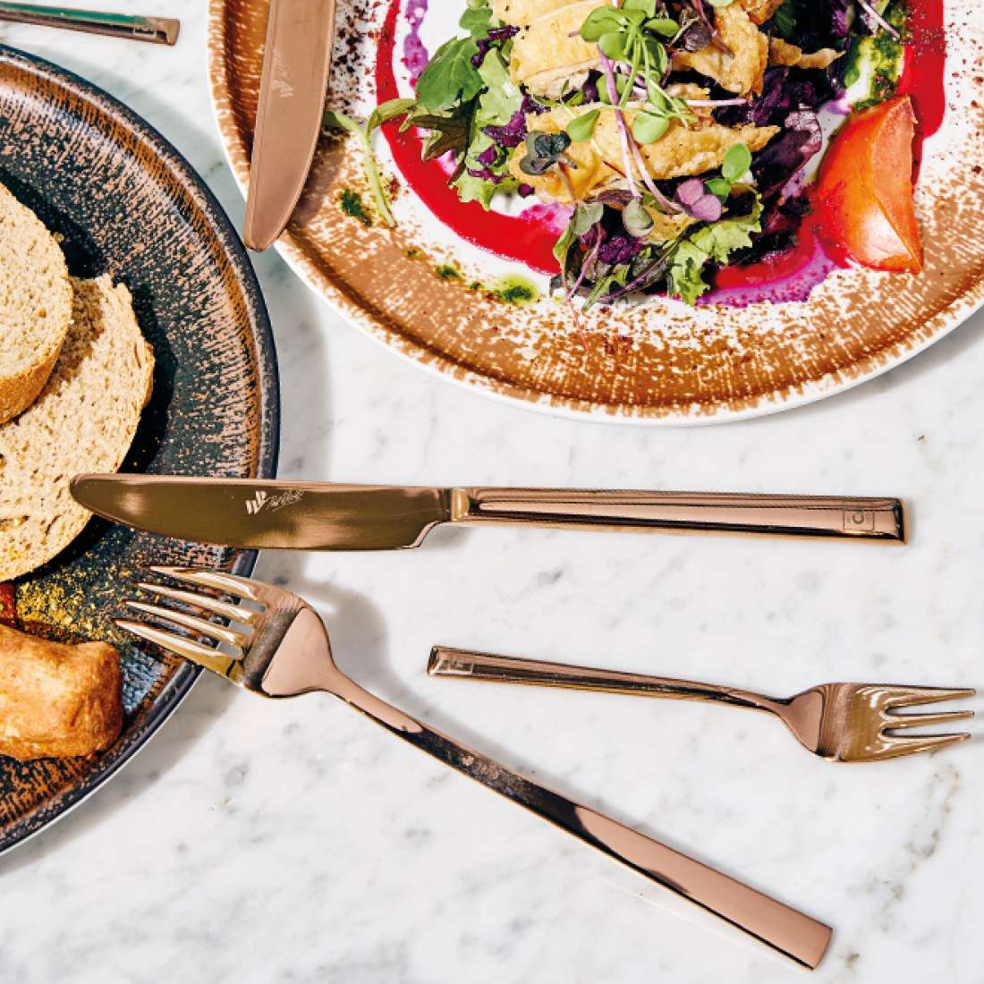 VIVENDI cutlery set 30-piece PVD copper