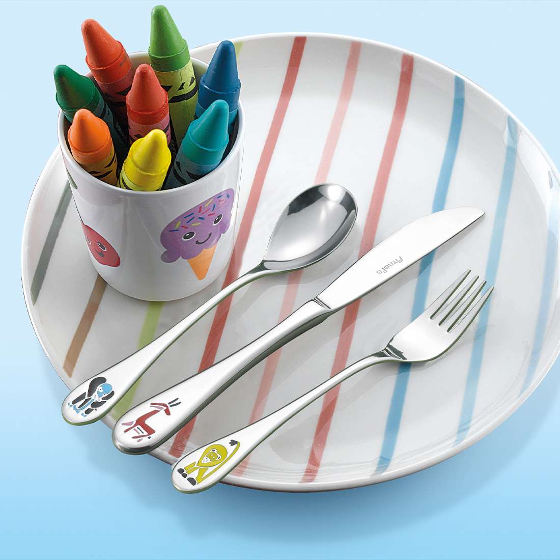 SAFARI children's cutlery set, 4 pieces