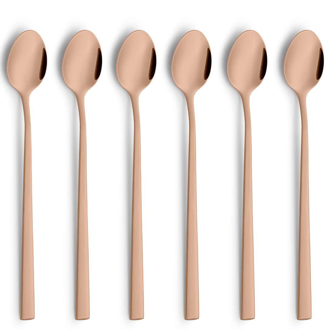 VISTA Long drink/Latte Macchiato spoon set 6-piece PVD copper