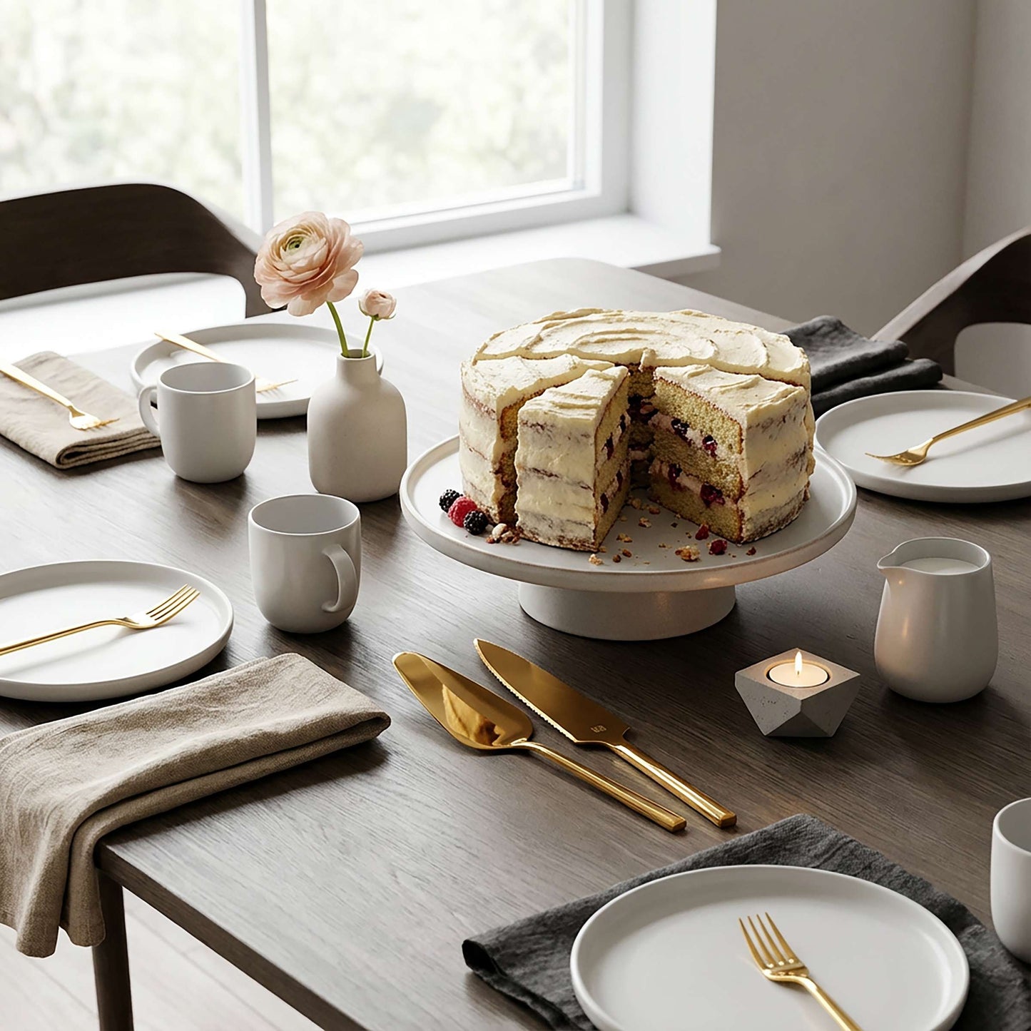 VISTA Tortenset 2-teilig PVD gold