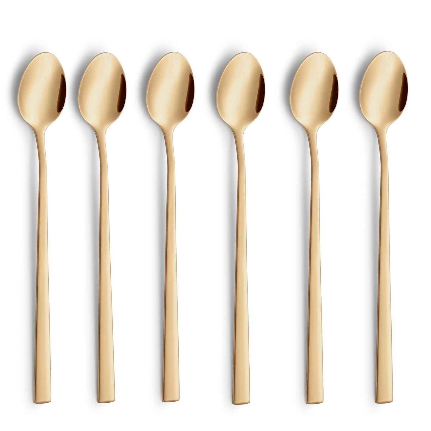 VISTA Longdrink-/Latte Macchiato Löffel Set 6-teilig PVD gold