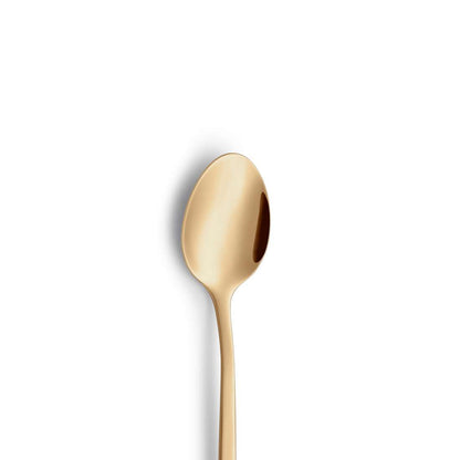 VISTA long drink/latte macchiato spoon set, 6 pieces, PVD gold