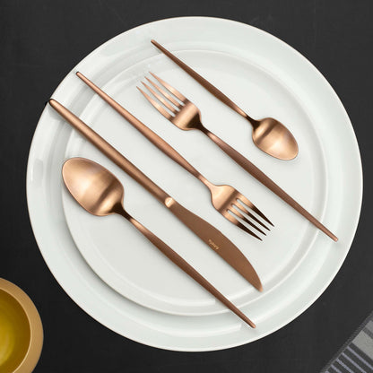 SOPRANO cutlery set 16-piece PVD copper