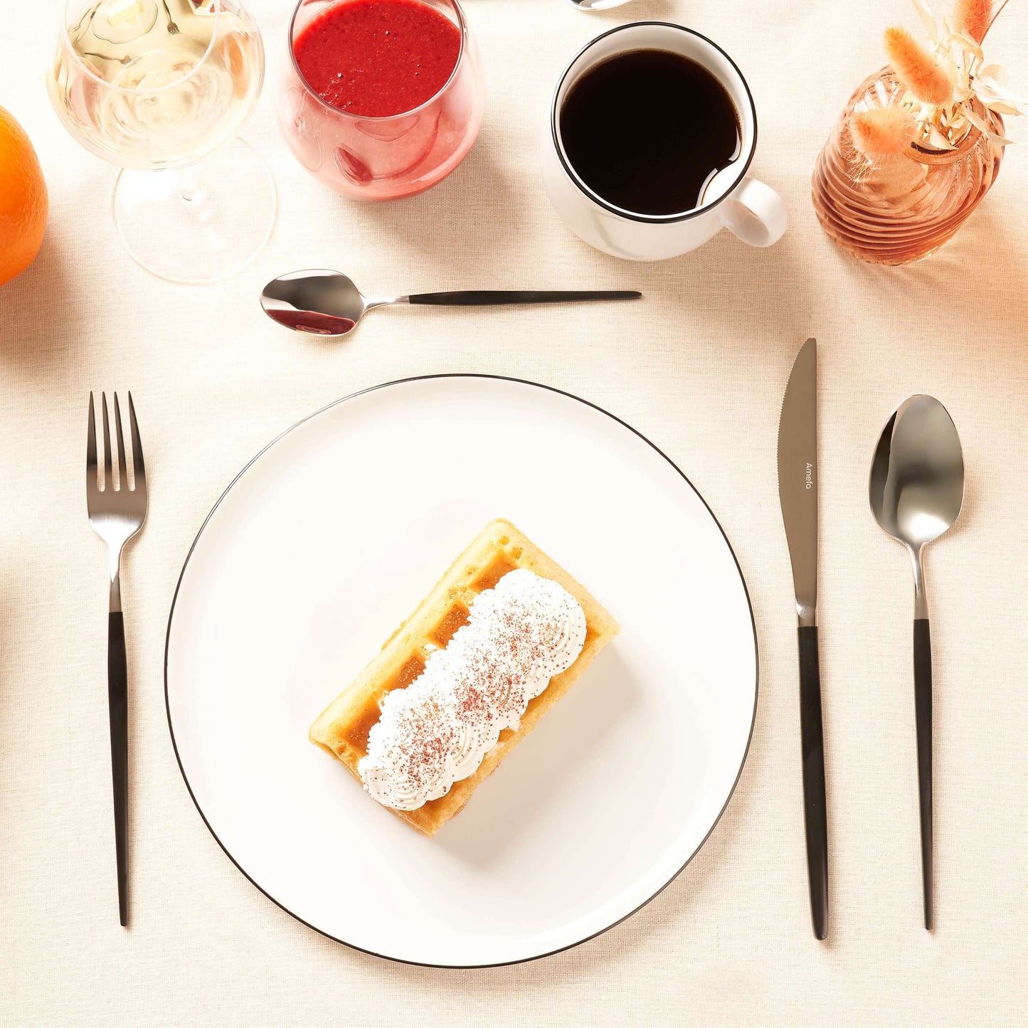 SOPRANO Besteckset 24-teilig PVD schwarz