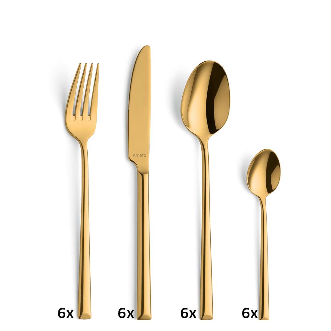 METROPOLE cutlery set 24-piece PVD gold