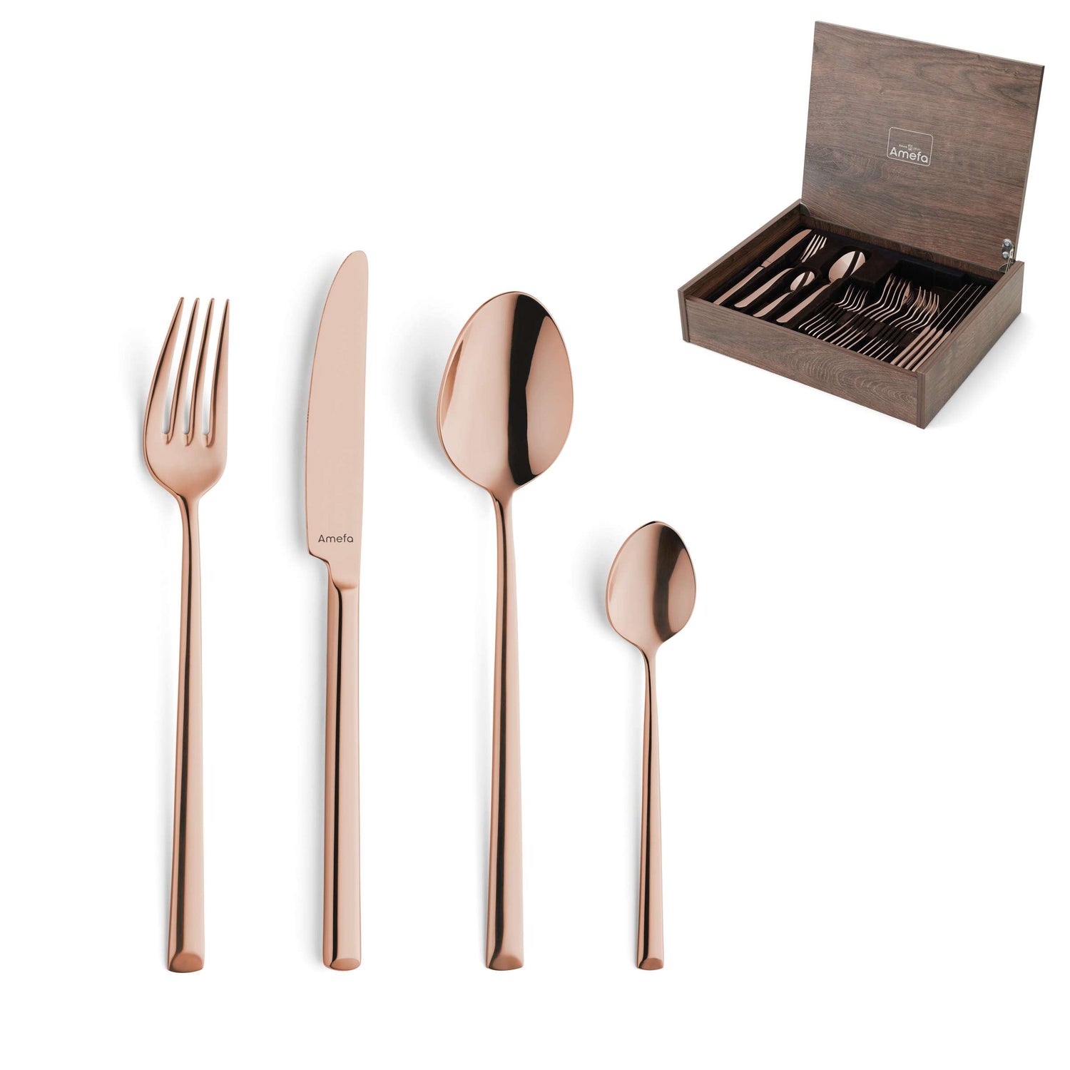 METROPOLE cutlery set 24-piece PVD copper