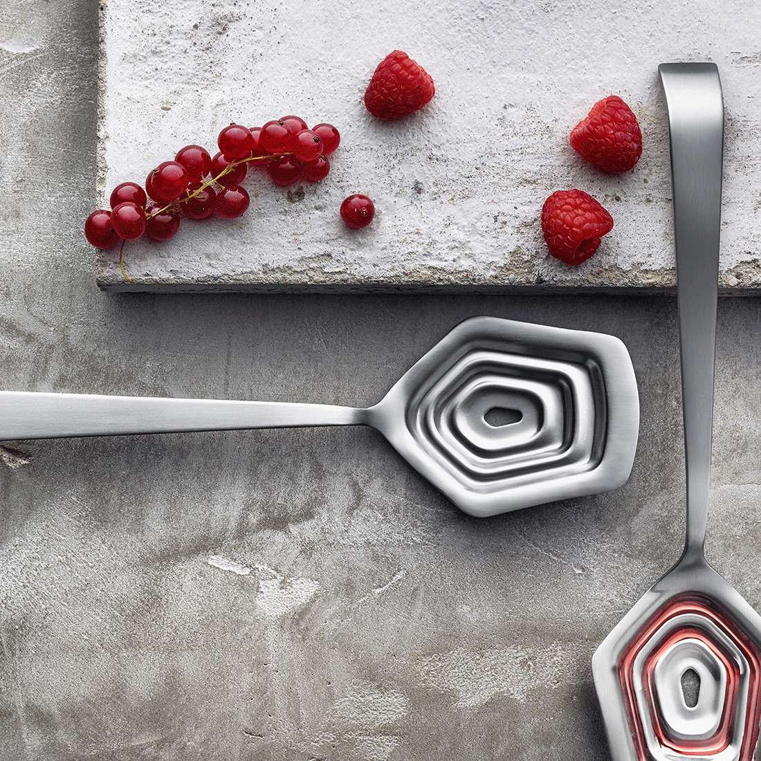 BUFFET SELECTION fruit and salad spoons
