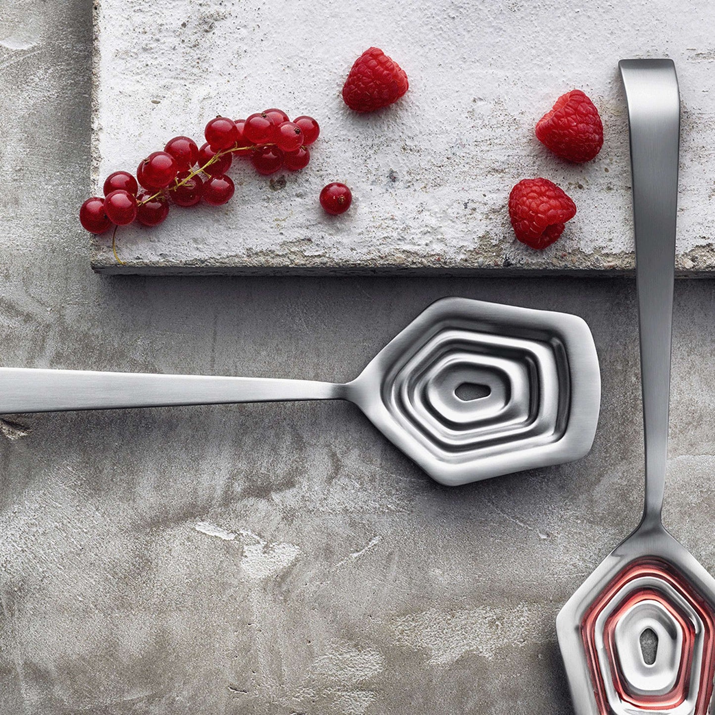 BUFFET SELECTION fruit and salad spoons
