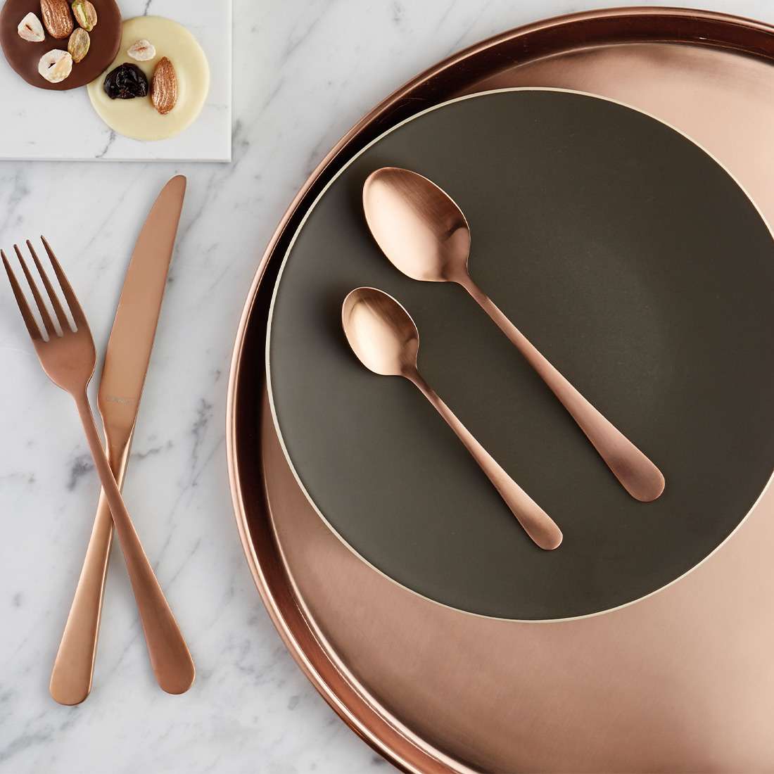 AUSTIN cake fork set 6-piece PVD copper