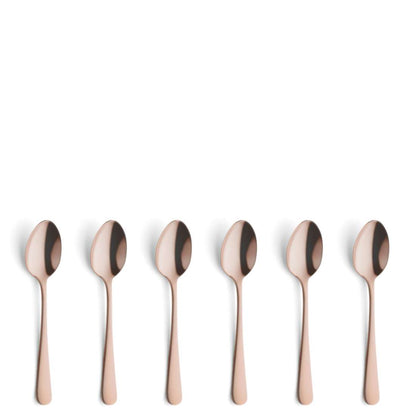 AUSTIN mocha/espresso spoon set 6-piece PVD copper