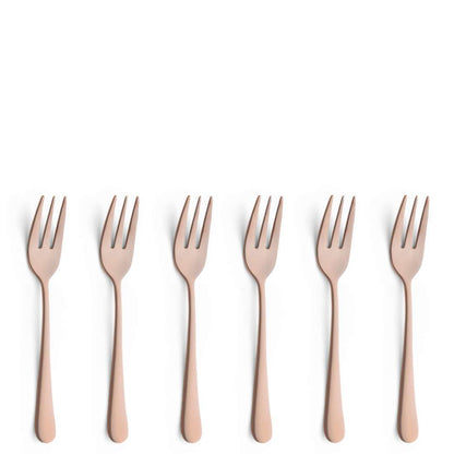 AUSTIN cake fork set 6-piece PVD copper