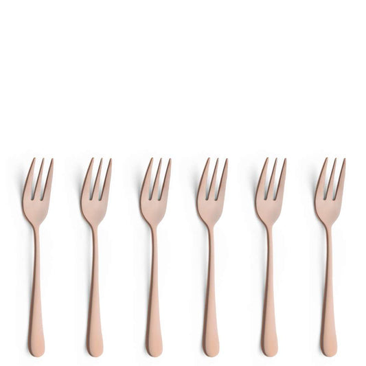 AUSTIN cake fork set 6-piece PVD copper