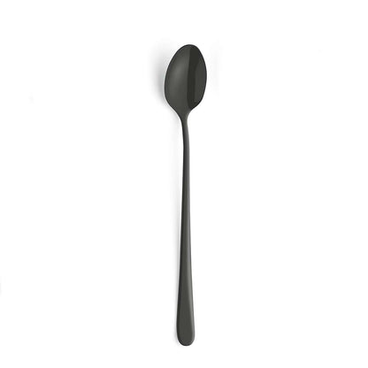 AUSTIN long drink/latte macchiato spoon set, 6 pieces, PVD black