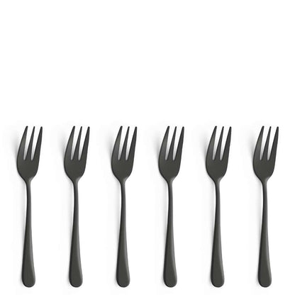 AUSTIN cake fork set 6-piece PVD black
