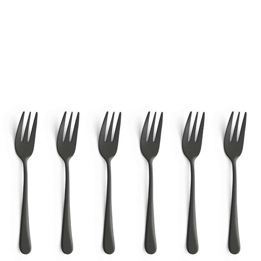 AUSTIN cake fork set 6-piece PVD black