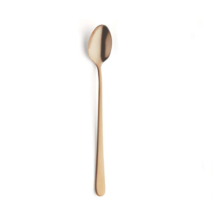 AUSTIN long drink/latte macchiato spoon set, 6 pieces, PVD gold