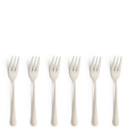AUSTIN cake fork set 6-piece PVD champagne