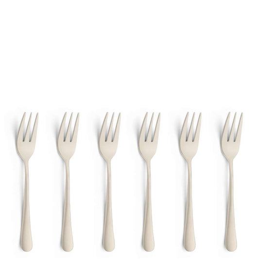 AUSTIN cake fork set 6-piece PVD champagne