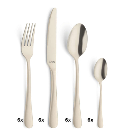 AUSTIN Besteckset 24-teilig PVD champagner