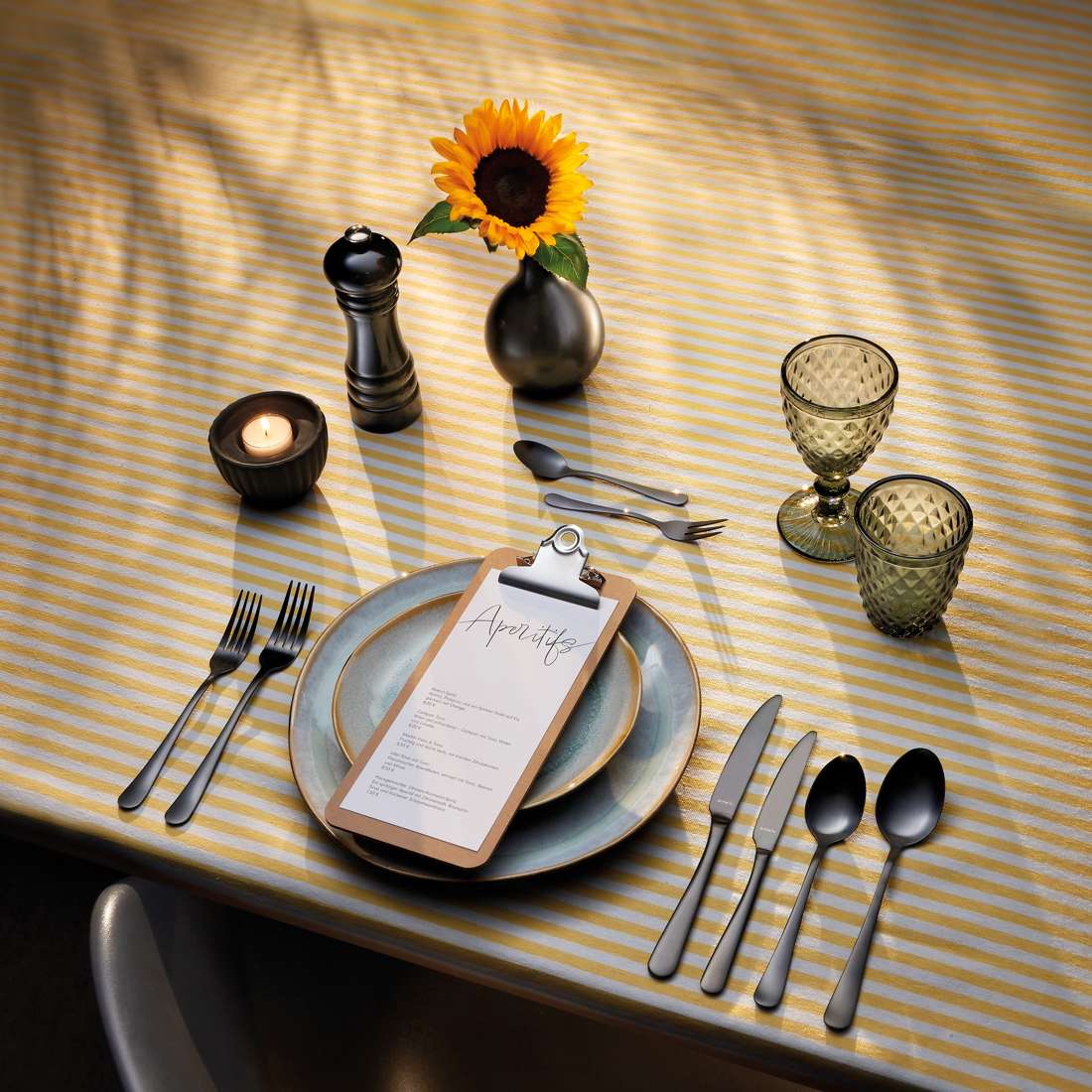 AUSTIN cake fork set 6-piece PVD black