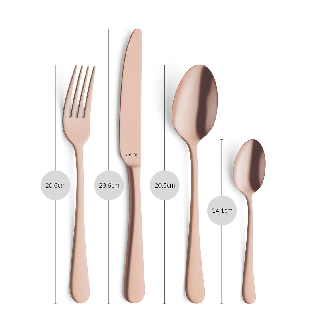 AUSTIN cutlery set 32-piece PVD copper