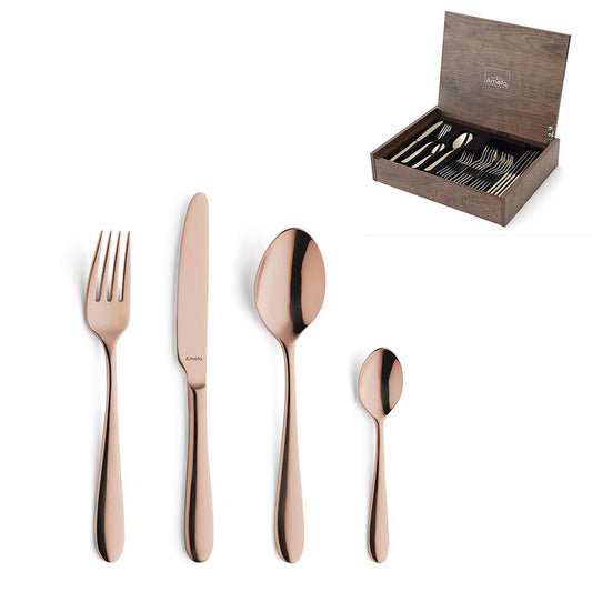 OXFORD cutlery set 24-piece PVD copper