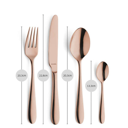 OXFORD cutlery set 24-piece PVD copper