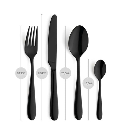 OXFORD cutlery set 24-piece PVD black